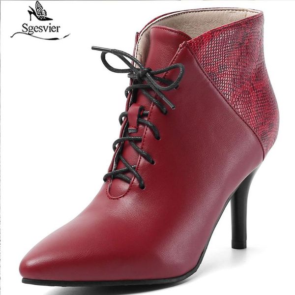 boots sgesvier 2021 snakeskin mixed color pu leather pointed toe ankle thin high heel lace up autumn winter women shoes g681, Black
boots sgesvier 2021 snakeskin mixed color pu leather pointed toe ankle thin high heel lace up autumn winter women shoes g681, Black