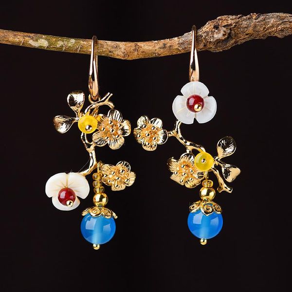 luxurious vintage 14k gold plum earring for women ethnic blue agate drop earrings asymmetric dangle earrings fine jewelry, Silver
luxurious vintage 14k gold plum earring for women ethnic blue agate drop earrings asymmetric dangle earrings fine jewelry, Silver