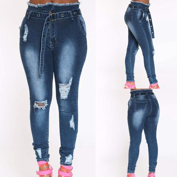 women's jeans 35# women slim plus size woman ripped hole gradient long trouser denim regular pants femme pantalon, Blue
women's jeans 35# women slim plus size woman ripped hole gradient long trouser denim regular pants femme pantalon, Blue