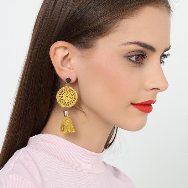 new knitted handmade jewelry women's fashion long tassel earrings social dating, Golden
new knitted handmade jewelry women's fashion long tassel earrings social dating, Golden