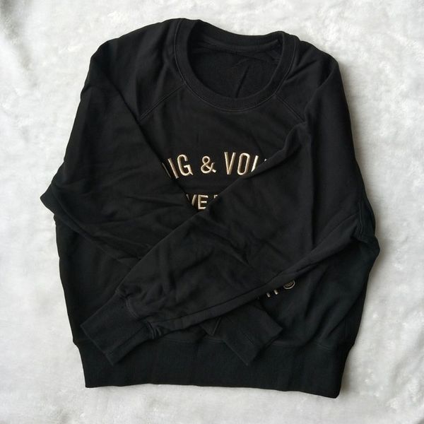 women hoodies spring and summer new letter embroidery round neck pullover sweatshirt women 201106, Black
women hoodies spring and summer new letter embroidery round neck pullover sweatshirt women 201106, Black