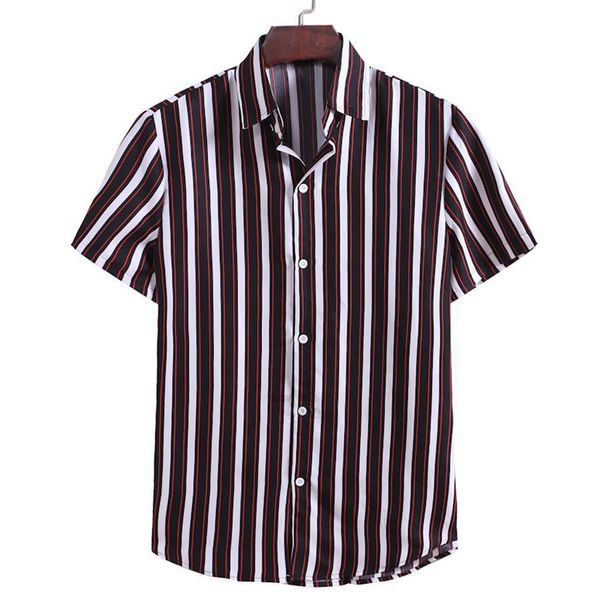 shirts fashion men's summer turn-down collar striped printed short-sleeved comfortable drop shipping, White;black
shirts fashion men's summer turn-down collar striped printed short-sleeved comfortable drop shipping, White;black