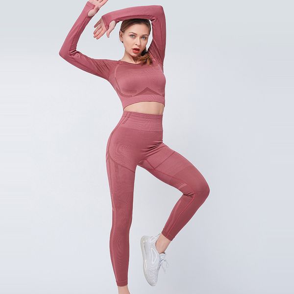 2pcs seamless yoga set women fitness clothing workout pant sportswear long sleeve crop shirts gym leggings sports suits y1225, Gray
2pcs seamless yoga set women fitness clothing workout pant sportswear long sleeve crop shirts gym leggings sports suits y1225, Gray