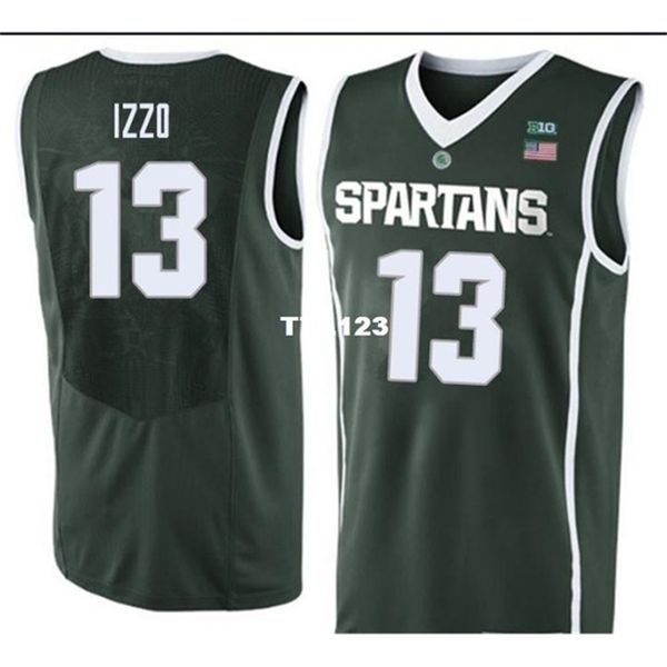 vintage 121 michigan state spartans steven izzo #13 green full embroidery basketball jersey size s-4xl or custom any name or number jersey, Black
vintage 121 michigan state spartans steven izzo #13 green full embroidery basketball jersey size s-4xl or custom any name or number jersey, Black