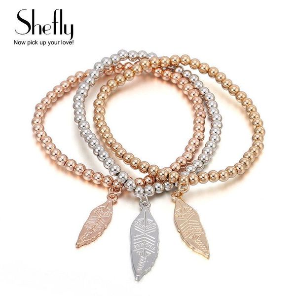 charm bracelets rhinestones leaf clovers for women elastic zinc alloy rose gold/silver color female bead chain bracelet sl05806, Golden;silver
charm bracelets rhinestones leaf clovers for women elastic zinc alloy rose gold/silver color female bead chain bracelet sl05806, Golden;silver