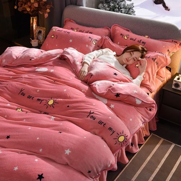 coral velvet 4-piece set thickened winter warm double-sided flannel bedding flannel quilt cover crystal velvet bed skirt1
coral velvet 4-piece set thickened winter warm double-sided flannel bedding flannel quilt cover crystal velvet bed skirt1