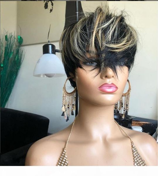 vancehair full lace human hair short wavy wigs 150% density short human hair pixie cut layered wigs for women, Black;brown
vancehair full lace human hair short wavy wigs 150% density short human hair pixie cut layered wigs for women, Black;brown