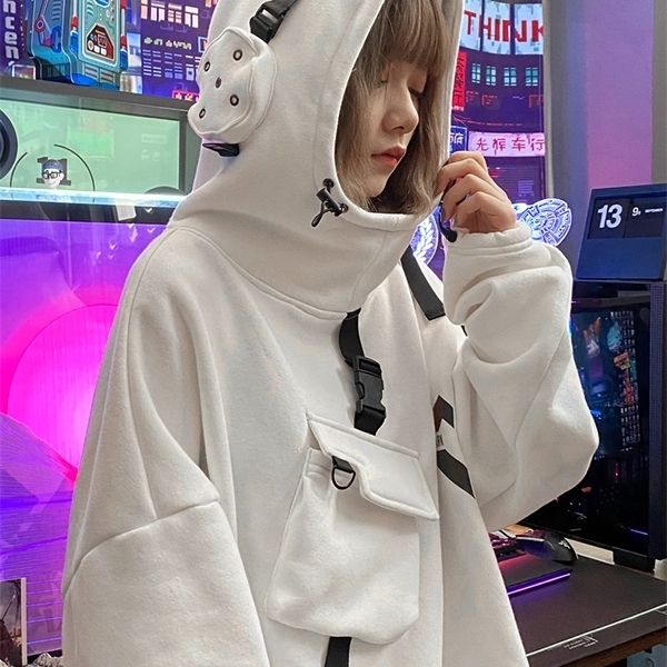 women/men's clothes harajuku streetwear laser reflection functional astronaut sweatshirt loose hooded plush hoodies oversized c0127, Black;white
women/men's clothes harajuku streetwear laser reflection functional astronaut sweatshirt loose hooded plush hoodies oversized c0127, Black;white