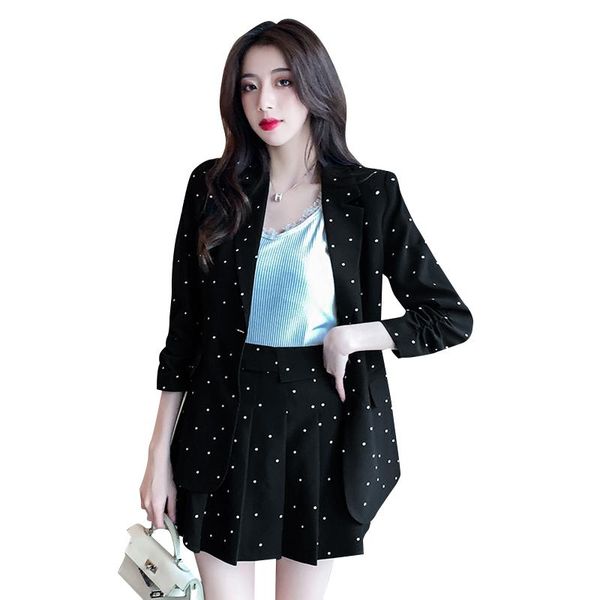 two piece dress japanese black pleated thin skirt ladiess blazer work suits women formal ropa de mujer suit set eh50sk, White
two piece dress japanese black pleated thin skirt ladiess blazer work suits women formal ropa de mujer suit set eh50sk, White