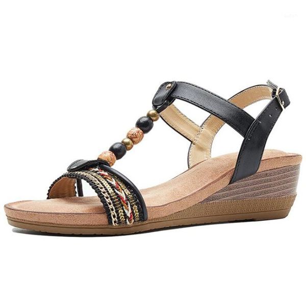 sandals rome women summer shoes retro beaded bohemia beach flat leisure wedges female slip on sandalias zy5171, Black
sandals rome women summer shoes retro beaded bohemia beach flat leisure wedges female slip on sandalias zy5171, Black