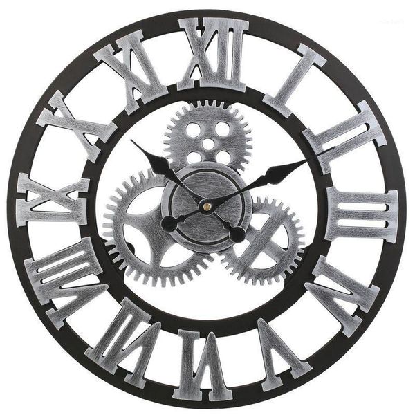 retro vintage european handmade 3d gear decorative wooden vintage wall clock (silver color)1
retro vintage european handmade 3d gear decorative wooden vintage wall clock (silver color)1