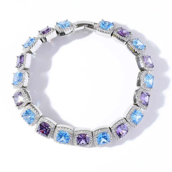 hip hop men's tennis bracelet 10mm square color blue purple zircon bracelets charm gem bracelets for women, Black
hip hop men's tennis bracelet 10mm square color blue purple zircon bracelets charm gem bracelets for women, Black
