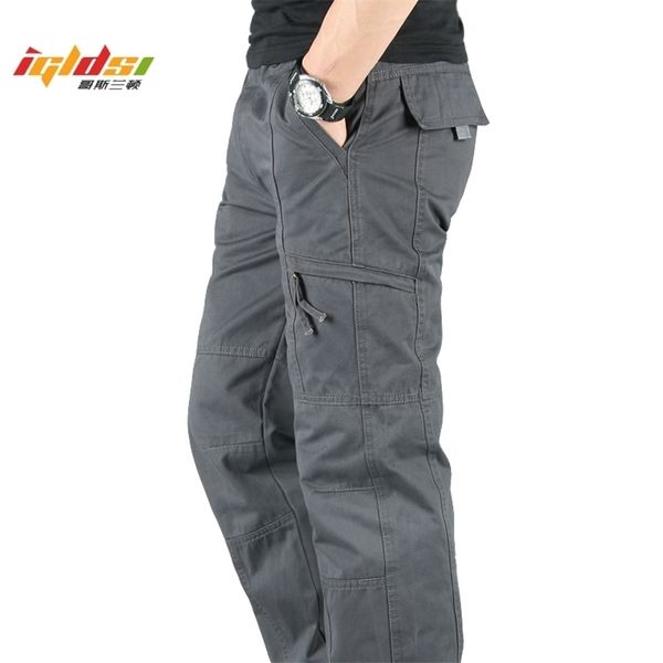 men cargo pants casual multi pockets military tactical pants pantalon hombre men sweatpants straight long trousers plus size lj201217, Black
men cargo pants casual multi pockets military tactical pants pantalon hombre men sweatpants straight long trousers plus size lj201217, Black