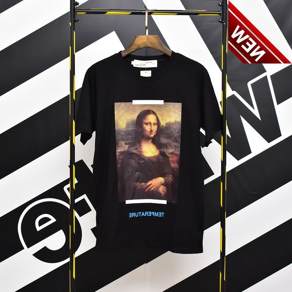 summer new off stylef white mona lisa short sleeve cotton loose t-shirt for men and women, White;black
summer new off stylef white mona lisa short sleeve cotton loose t-shirt for men and women, White;black
