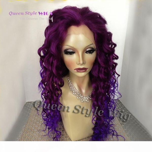 customer shared picture show product display wig, deep wave curly purple blue ombre synthetic lace front wigs, Black
customer shared picture show product display wig, deep wave curly purple blue ombre synthetic lace front wigs, Black