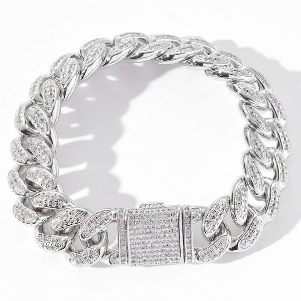 15mm round zircon miami cuban link bracelet cubic zirconia charm iced out bling hip hop jewelry gold silver color for men women1, Black
15mm round zircon miami cuban link bracelet cubic zirconia charm iced out bling hip hop jewelry gold silver color for men women1, Black
