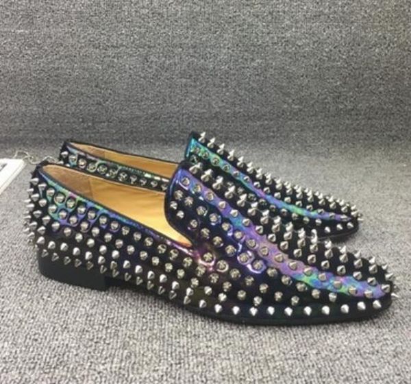 business gentleman sneaker men's spiked red bottom greggo orlato flats men, walking wedding party dress luxury designer red sole shoes, Black
business gentleman sneaker men's spiked red bottom greggo orlato flats men, walking wedding party dress luxury designer red sole shoes, Black