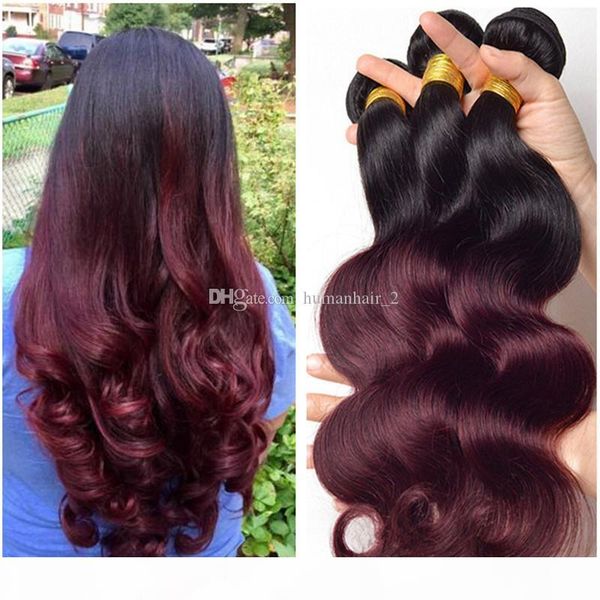 grade 8a ombre malaysian body wave virgin human hair extensions 2 two tone 1b 99j burgundy wine red remy hair weave weft bundles, Black;brown
grade 8a ombre malaysian body wave virgin human hair extensions 2 two tone 1b 99j burgundy wine red remy hair weave weft bundles, Black;brown