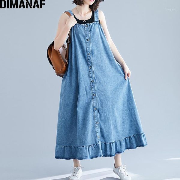 dimanaf plus size women dress denim cotton vest sleeveless big size loose female vestidos casual ruffles basic dress 2020 autumn1, Black;gray
dimanaf plus size women dress denim cotton vest sleeveless big size loose female vestidos casual ruffles basic dress 2020 autumn1, Black;gray