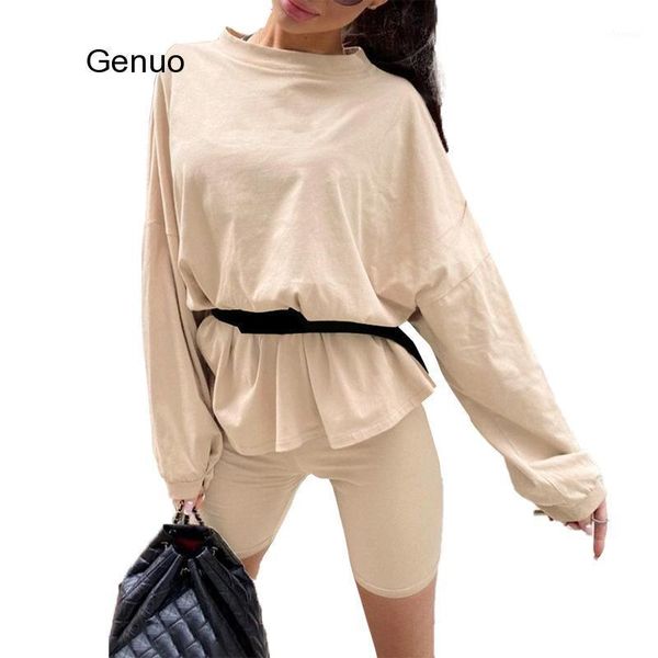 ladies ins style solid color long sleeve t-shirt + sports shorts with belt three-piece-suit women bicycle shorts outfit 2020 new1, Gray
ladies ins style solid color long sleeve t-shirt + sports shorts with belt three-piece-suit women bicycle shorts outfit 2020 new1, Gray