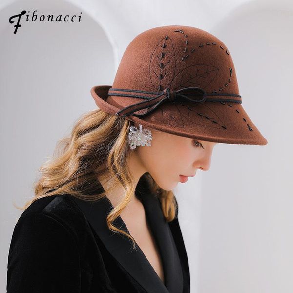 fibonacci 2018 new autumn winter female irregular brim fedoras wool felt trilby hat dome floral bowler women fedora hats, Black;white
fibonacci 2018 new autumn winter female irregular brim fedoras wool felt trilby hat dome floral bowler women fedora hats, Black;white