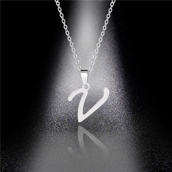 pendant necklaces women a-z alphabet letter v stainless steel necklace jewelry bracelet, Silver
pendant necklaces women a-z alphabet letter v stainless steel necklace jewelry bracelet, Silver