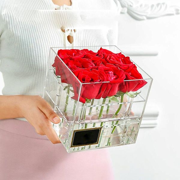 gift wrap rose flower storage box with lid acrylic transparent makeup organizer cosmetic case holder for valentine's day wedding
gift wrap rose flower storage box with lid acrylic transparent makeup organizer cosmetic case holder for valentine's day wedding
