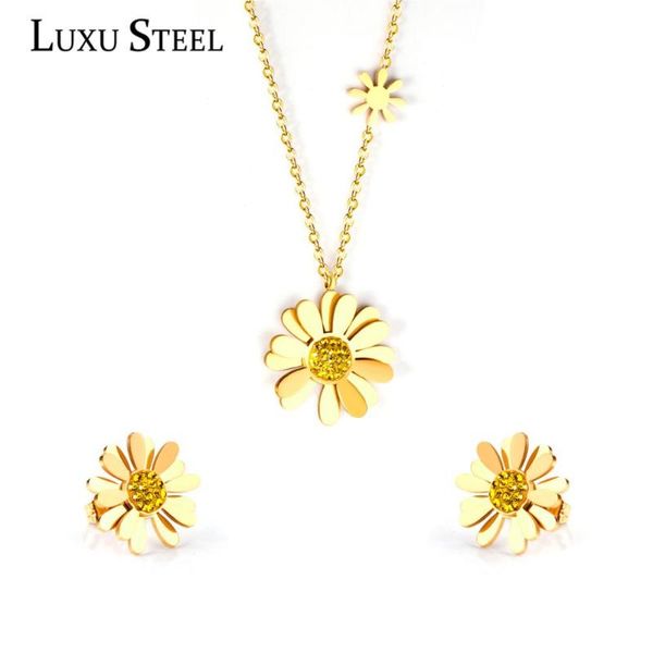 luxusteel kid jewelry for girls gold color flower necklace sets trendy style inoxidable mujer earring fasion jewelry brinco, Silver
luxusteel kid jewelry for girls gold color flower necklace sets trendy style inoxidable mujer earring fasion jewelry brinco, Silver