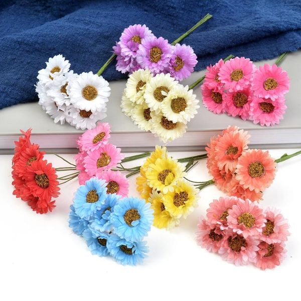 6pcs/lot mini silk daisy artificial flower bouquet wedding home decoration handmade bridal wreath gift fake flower scra jlldlf
6pcs/lot mini silk daisy artificial flower bouquet wedding home decoration handmade bridal wreath gift fake flower scra jlldlf