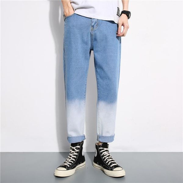 men's jeans autumn men slim harem male casual baggy leggings cropped dad pants fashion trend elastic waist denim straight trousers, Blue
men's jeans autumn men slim harem male casual baggy leggings cropped dad pants fashion trend elastic waist denim straight trousers, Blue