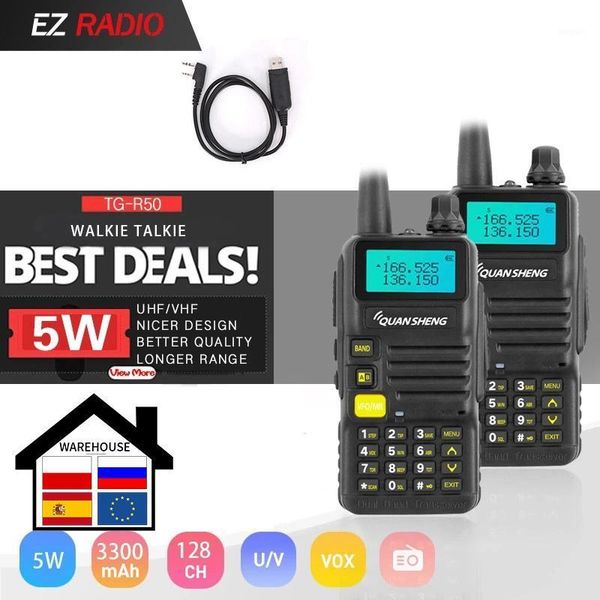 2pcs uv-r50/uv-r50-1/uv-r50-2 quansheng tg-uv2 mobile walkie talkie uhf vhf 5w dual band two-way radio 3300mah ham radios 5w1
2pcs uv-r50/uv-r50-1/uv-r50-2 quansheng tg-uv2 mobile walkie talkie uhf vhf 5w dual band two-way radio 3300mah ham radios 5w1