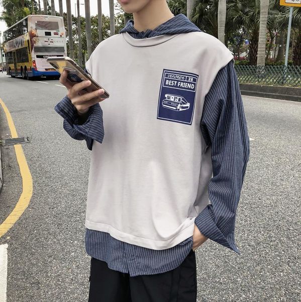 men's hoodies & sweatshirts 2021 spring personality long-sleeved shirt japanese stitching lattice leisure harajuku hip hop preppy style, Black
men's hoodies & sweatshirts 2021 spring personality long-sleeved shirt japanese stitching lattice leisure harajuku hip hop preppy style, Black