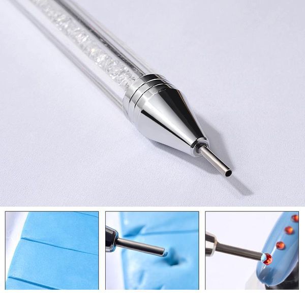 1 pc dual-ended nail dotting pen wax pencil rhinestone studs picker crystal beads handle nail art tool 2 ways mani qyliak, Silver
1 pc dual-ended nail dotting pen wax pencil rhinestone studs picker crystal beads handle nail art tool 2 ways mani qyliak, Silver