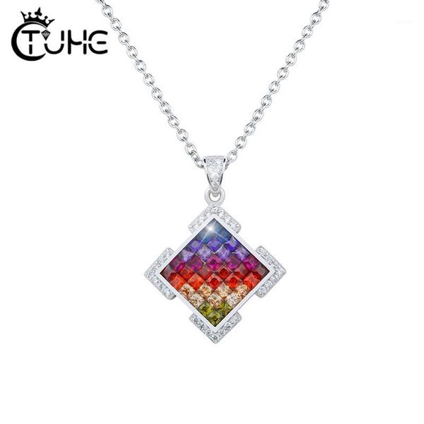 2020 fashion popular exquisite hollow rainbow s925 sterling silver necklace bling square full crystal pendant necklace gift1
2020 fashion popular exquisite hollow rainbow s925 sterling silver necklace bling square full crystal pendant necklace gift1