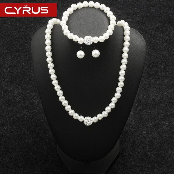 3 pcs set shambhala rhinestone ball pearl earrings necklace bracelet for women elegant bride wedding jewellery accessories, Silver
3 pcs set shambhala rhinestone ball pearl earrings necklace bracelet for women elegant bride wedding jewellery accessories, Silver