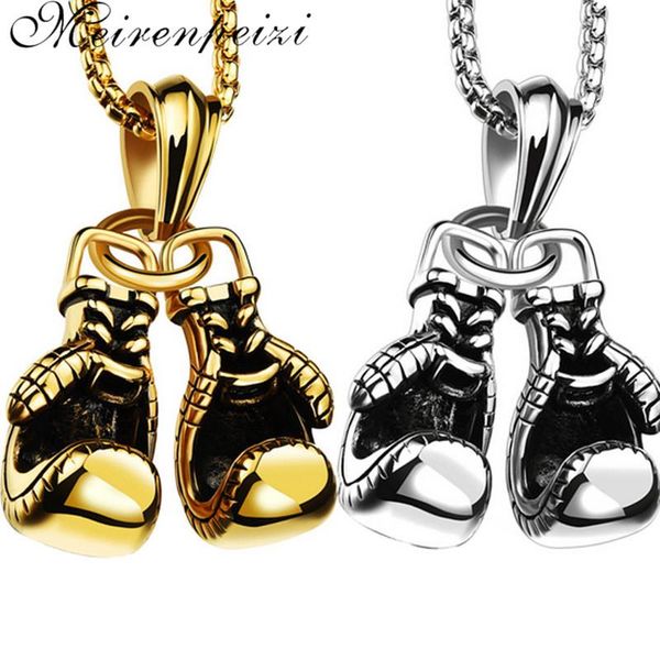 pendant necklaces brand men necklace gold color stainless steel chain pair boxing glove charm fashion sport fitness jewelry, Silver
pendant necklaces brand men necklace gold color stainless steel chain pair boxing glove charm fashion sport fitness jewelry, Silver