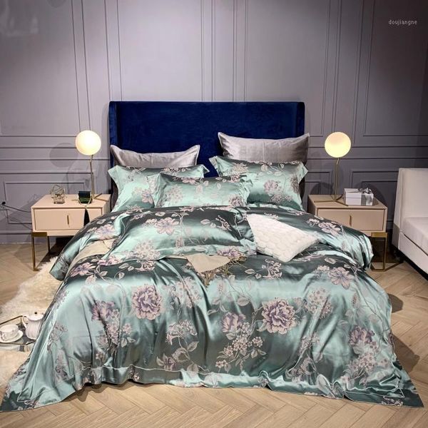 37 4/6 pieces silky satin floral leaf satin jacquard bedding set luxury silver green duvet cover cotton bed sheet pillow shams1
37 4/6 pieces silky satin floral leaf satin jacquard bedding set luxury silver green duvet cover cotton bed sheet pillow shams1