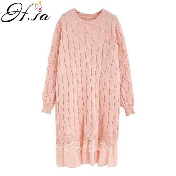 women's sweaters h.sa 2021 women long sweater dress o neck lace patchwork pull jumpers korean style oversized knit twisted jumper, White;black
women's sweaters h.sa 2021 women long sweater dress o neck lace patchwork pull jumpers korean style oversized knit twisted jumper, White;black