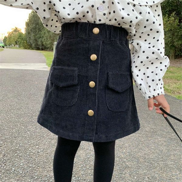 high waist corduroy versatile short girls' skirt autumn and winter new children's wear 3-8 years old, Blue
high waist corduroy versatile short girls' skirt autumn and winter new children's wear 3-8 years old, Blue