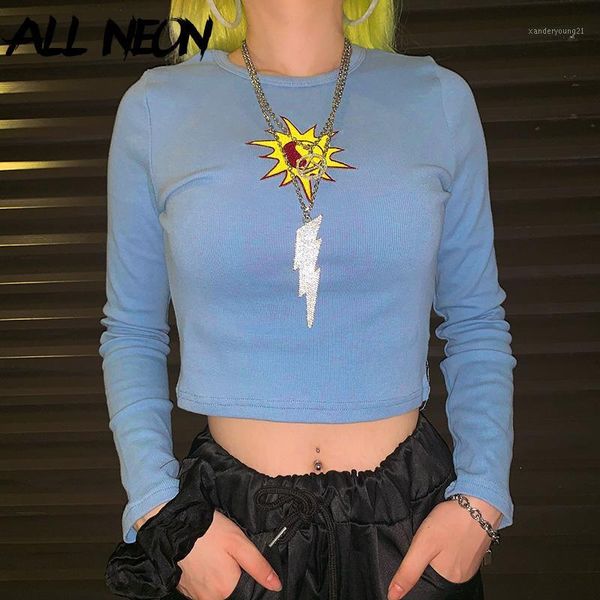 women's t-shirt allneon e-girl solid ribbed cropped t-shirts o-neck embroidery front long sleeve fashion spring knitted women's c, White
women's t-shirt allneon e-girl solid ribbed cropped t-shirts o-neck embroidery front long sleeve fashion spring knitted women's c, White