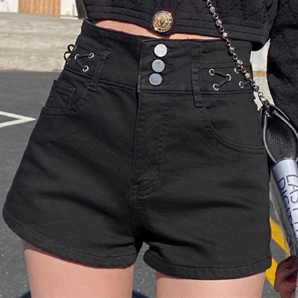 women 2021 spring/summer new three-row button frayed jeans women's super shorts high waist denim shorts, Blue
women 2021 spring/summer new three-row button frayed jeans women's super shorts high waist denim shorts, Blue
