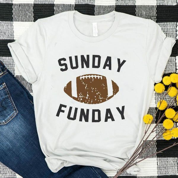 women lady t shirt sunday funday printed tshirt ladies short sleeve loose tee shirt women female clothes graphic t-shirt, White
women lady t shirt sunday funday printed tshirt ladies short sleeve loose tee shirt women female clothes graphic t-shirt, White
