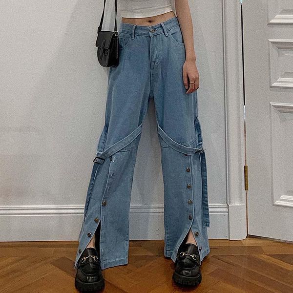 plus size jeans women's 2020 autumn streetwear hip-hop trousers denim high waist casual straight wide leg pants pantalon mujer, Blue
plus size jeans women's 2020 autumn streetwear hip-hop trousers denim high waist casual straight wide leg pants pantalon mujer, Blue