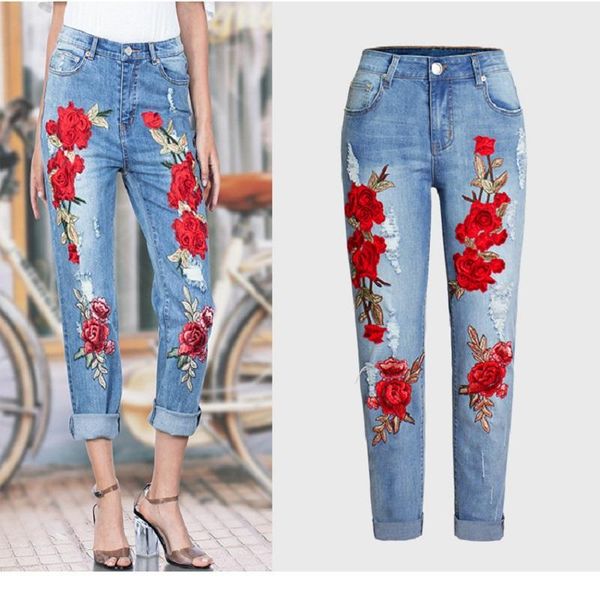 women's jeans 2021 arrivals woman autumn winter high waist ladies 3d embroidery floral hole street denim skinny stright pants, Blue
women's jeans 2021 arrivals woman autumn winter high waist ladies 3d embroidery floral hole street denim skinny stright pants, Blue