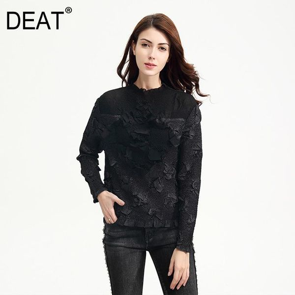 women's t-shirt deat pleated t shirt woman full sleeve manual fold elegant slim fit pullover office lady 2021 spring ht596, White
women's t-shirt deat pleated t shirt woman full sleeve manual fold elegant slim fit pullover office lady 2021 spring ht596, White