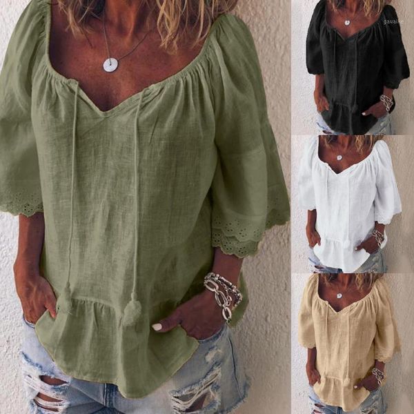 new summer women's blouse soild with lace long sleeve sheer sleeve tunic shirts boho clothing ropa mujer verano camisas1, White
new summer women's blouse soild with lace long sleeve sheer sleeve tunic shirts boho clothing ropa mujer verano camisas1, White