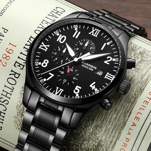 wristwatches automatic mechanical men watch fashion brand sports watches luminous black steel clock relogio masculino 2021, Slivery;brown
wristwatches automatic mechanical men watch fashion brand sports watches luminous black steel clock relogio masculino 2021, Slivery;brown