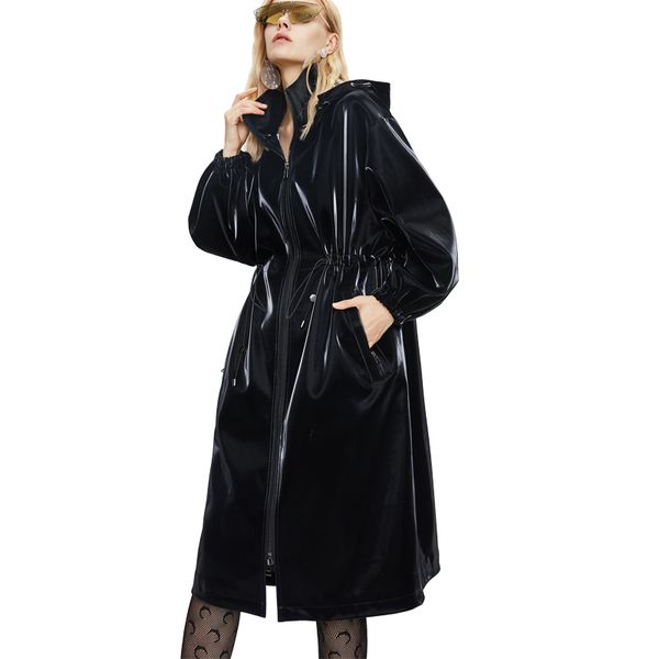 new style for autumn and winter fashion ins net red patent leather pu leather windbreaker trench female over the knee coats 201031, Tan;black
new style for autumn and winter fashion ins net red patent leather pu leather windbreaker trench female over the knee coats 201031, Tan;black