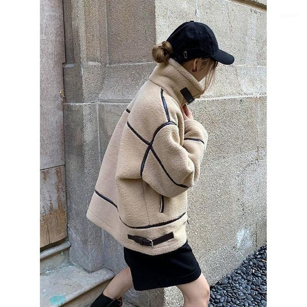 6-up korean women's temperament casual lamb wool short jacket 2020 winter new warm all-match jacket women1, Black
6-up korean women's temperament casual lamb wool short jacket 2020 winter new warm all-match jacket women1, Black