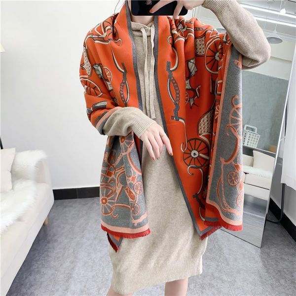 winter new artificial cashmere lady scarf double-sided spring autumn elegant thick warm european style retro shawl female cloak, Blue;gray 
winter new artificial cashmere lady scarf double-sided spring autumn elegant thick warm european style retro shawl female cloak, Blue;gray
